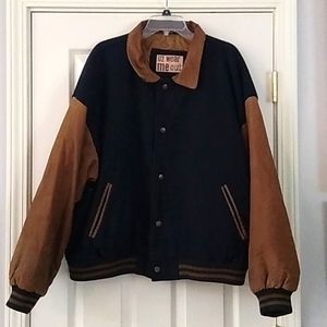 Vintage 90's Wool & Leather Bomber